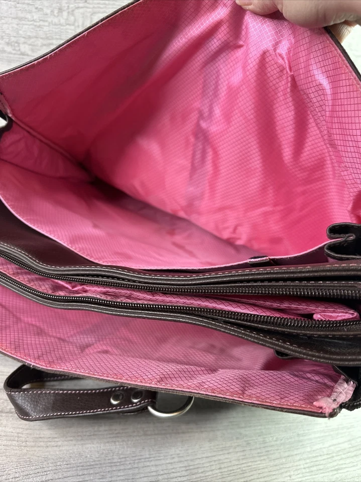 Buxton Maletín de Cuero Genuino Bolso de Hombro Bolso de Mano Laptop Marrón Cremallera Foto 3 de 4