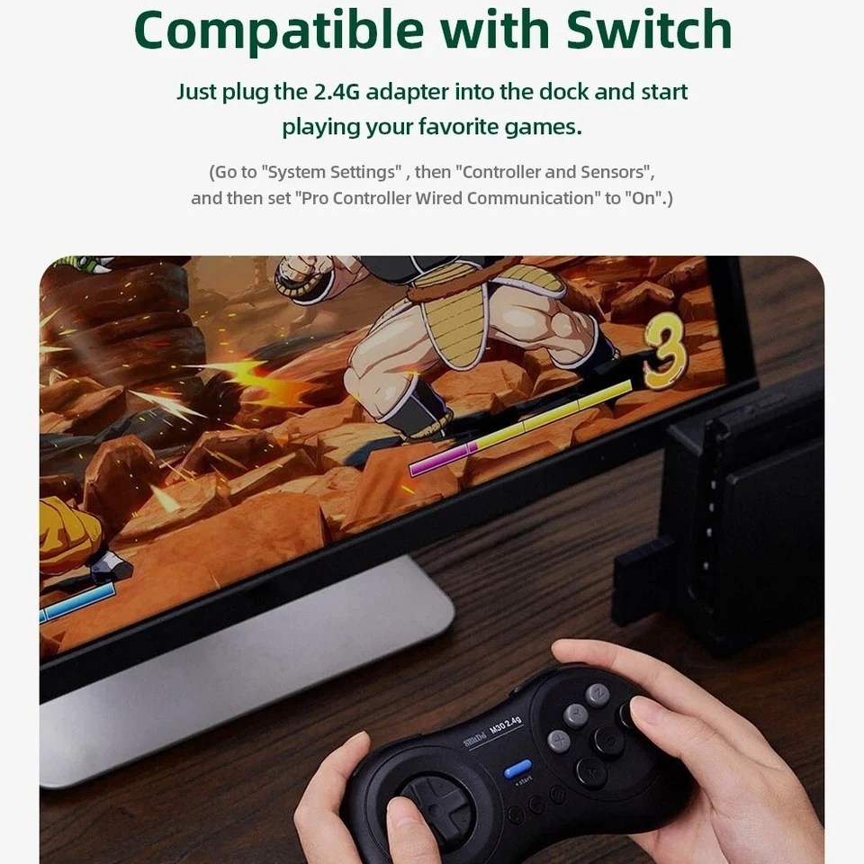 8BITDO Wireless Game Controller M30 2.4G Bluetooth Retro Gamepad Switch Android - Image 4 of 4