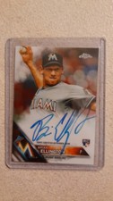 2016 Topps Chrome Rookie Autograph Brian Ellington RC AUTO MARLINS!