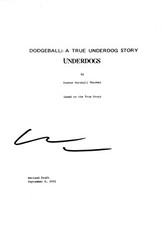 VINCE VAUGHN SIGNED AUTOGRAPHED 'DODGEBALL' FULL MOVIE SCRIPT w/COA ACTOR