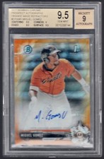 2017 Bowman Chrome Autograph Orange Wave Refractor Miguel Gomez RC 16/25 BGS 9.5