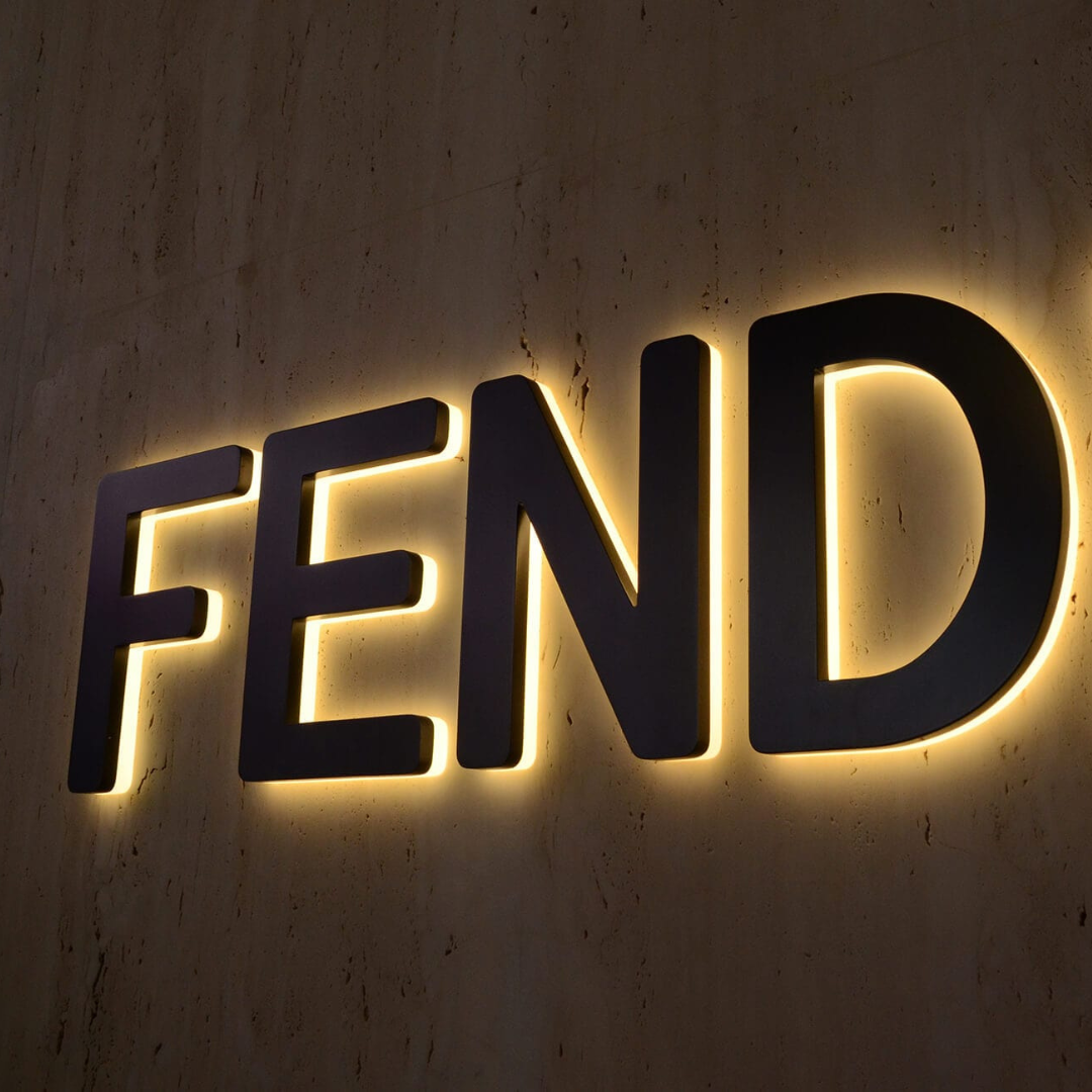 Custom 3D Metal Sign Business Signage LED Backlit Letter Outdoor