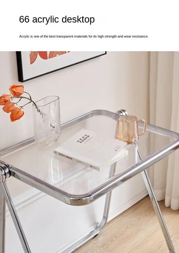 Acrylic Transparent Folding Table: Modern Home, coffee Table, Desktop Table - Picture 10 of 16