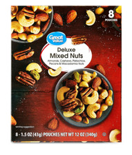 Great Value Deluxe Mixed Nuts, 1.5 oz, 8 Count