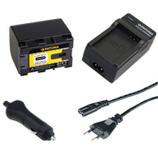 Batteria Patona + Caricabatteria casa/auto per Jvc Everio GZ-MG750BUS,GZ-MG750R