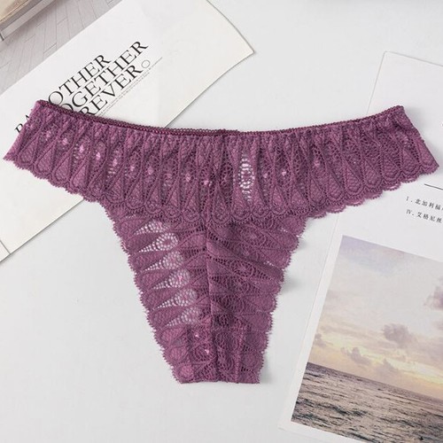 5er Pack Set Sexy Damen Spitze Höschen Tangas G String Bikini Dessous Low Rise Slip - Bild 5 von 11