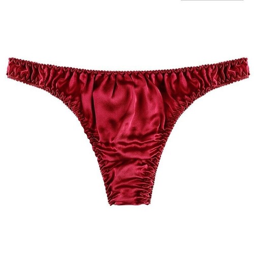 Herren Glänzend 100% Seide Satin G-String Tangas Unterwäsche Beutel Höschen Bikini - Bild 12 von 23