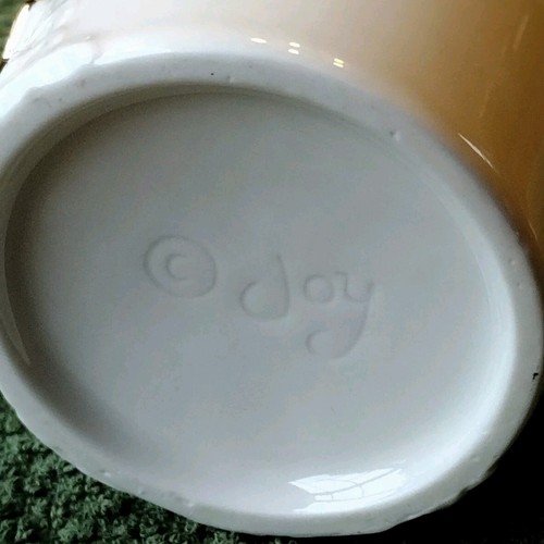Vintage Mid Century Ruffled Porcelain Flower Vase Floral & House by Joy 8 3/4" - Picture 13 of 13