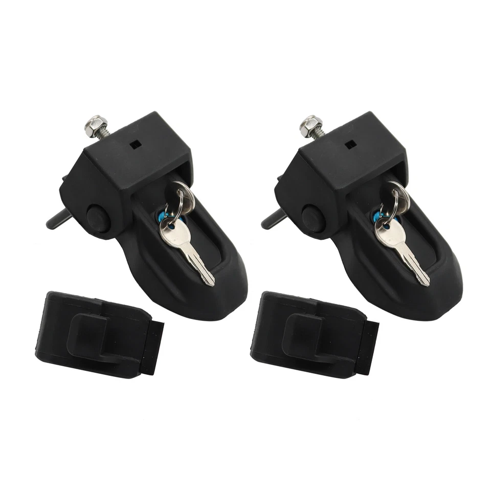2PCS Locking Hood Catch Hood Latches W/ Keys For 2018+ Jeep Wrangler JL JLU &JT Foto 2 de 4