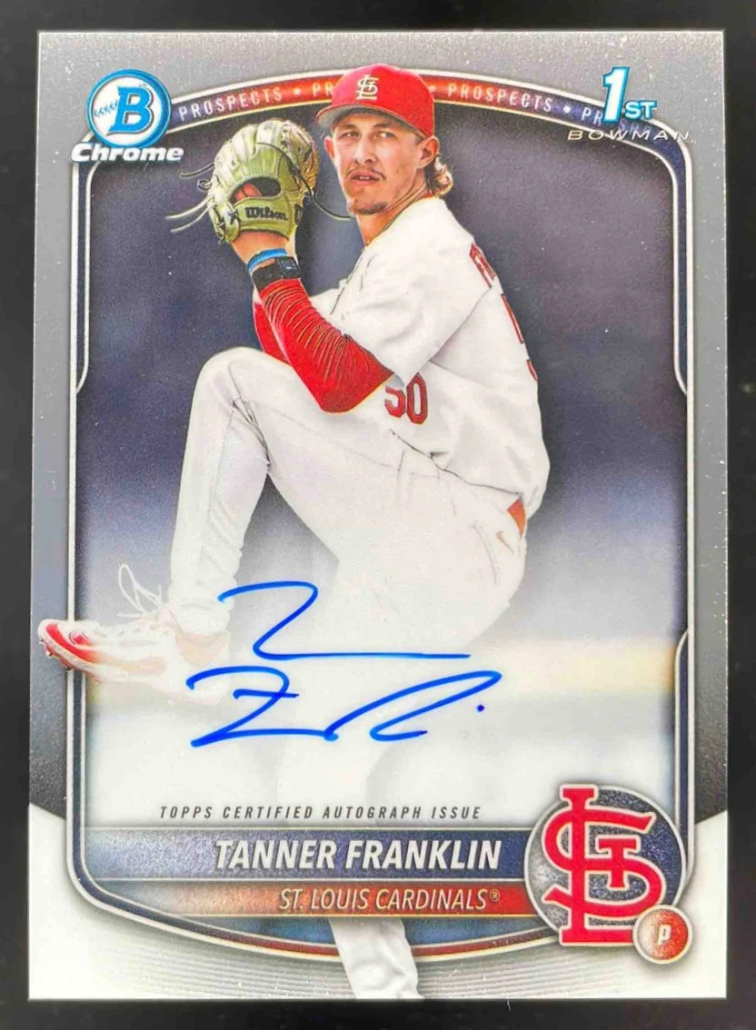 2025 Bowman Draft Chrome Prospect Autograph #CPA-TF Tanner Franklin RC Auto
