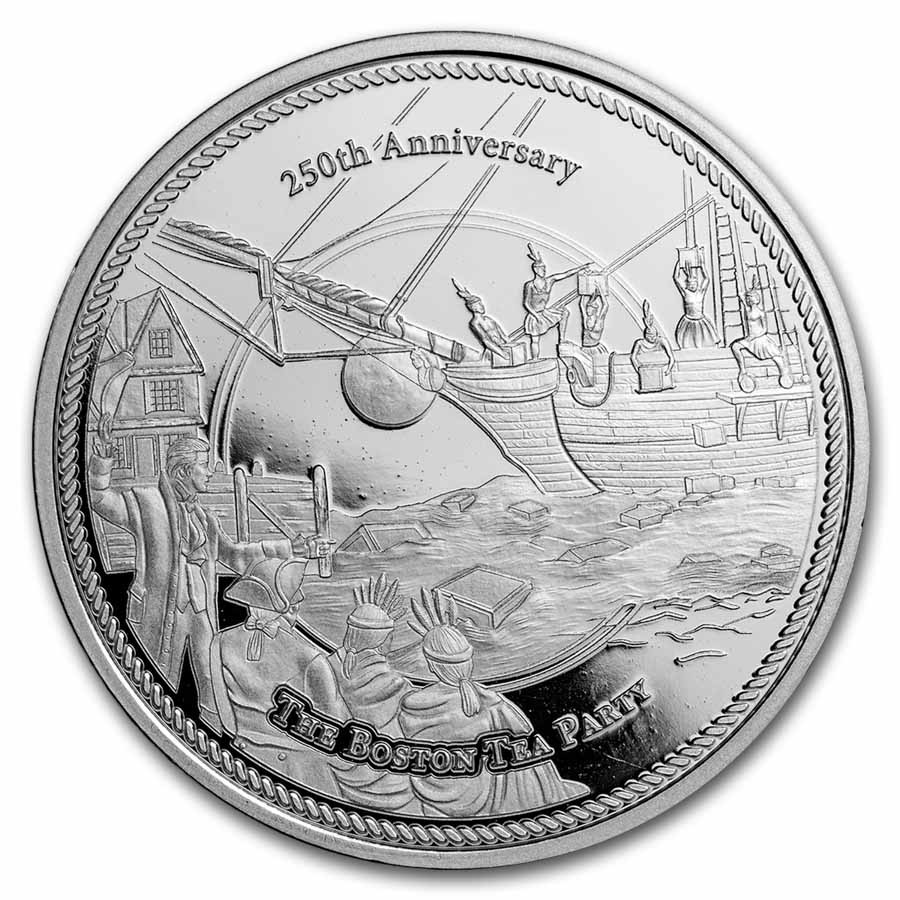 1 oz Silver Round - Boston Tea Party (250th Anniversary) | eBay