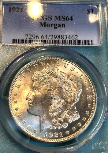 1921-P Morgan Silver Dollar - PCGS MS64! Bright & Lustrous! PQ