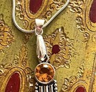 Vintage Necklace Citrine Smoky Topaz 925 Sterling Silver Necklace — photo 6