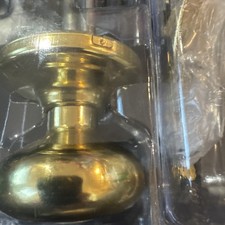Kwikset Juno SmartKey Polished Brass Entry Door Knob 97402-734