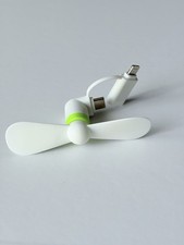 mini portable phone FAN for android iPhone smartphone micro B C USA, White