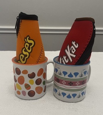 Galerie Hershey s Kisses Reese s Kit Kat 4pc Bundle Mugs & Zipper Pouches Lot