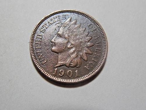 1901 Indian Head Cent in about XF condition. Corrosion. But you decide!!!!!!!