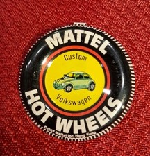 Original Vintage Hot Wheels Redline 1967 Custom Volkswagen Metal Badge. Nice!