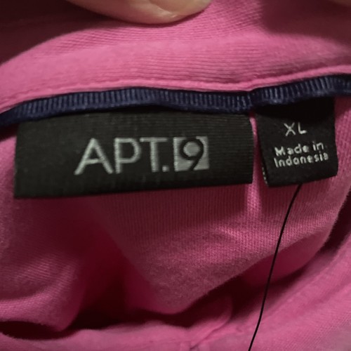 Apt 9 Pink Short Sleeve 3 Button Polo Shirt Size XL New With Tags - Picture 7 of 11