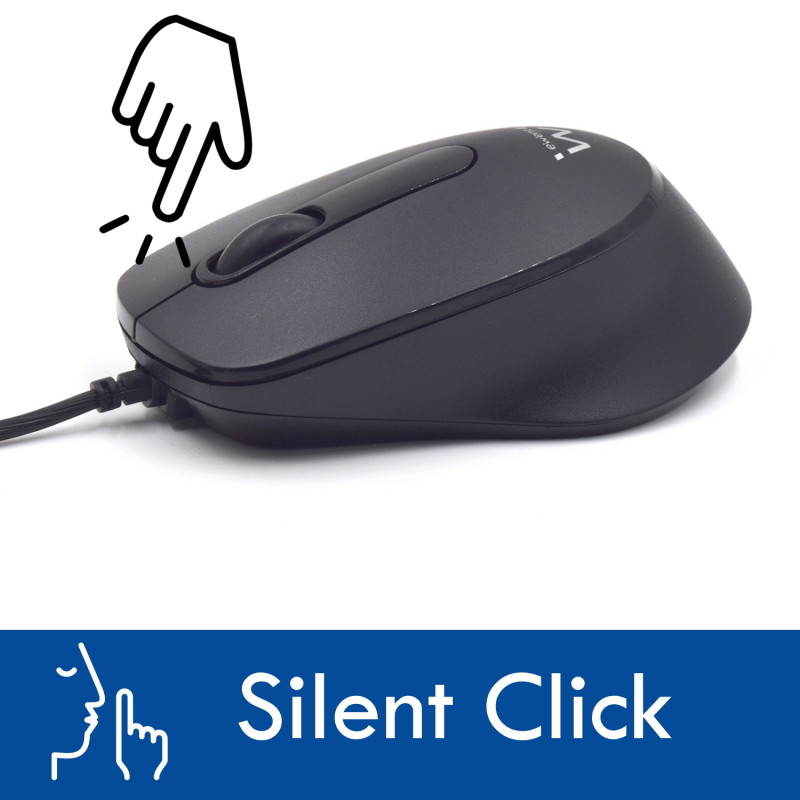 MOUSE OTTICO CON CLICK SILENZIOSO EWENT (A/N EW3159) nuovo