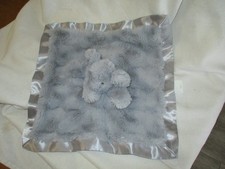 Cloud Island Gray Elephant Lovey Blanket Swirls Soft Satin Baby 14"