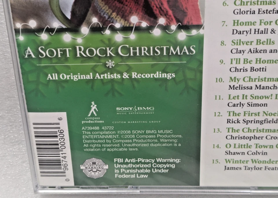 Soft Rock Christmas Loggins Taylor Estefan Simon (CD, 2008 Target Exclusive) NEW - Image 3 of 4