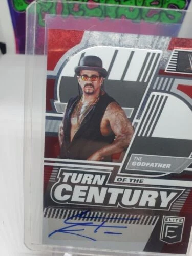 2023 Donruss Elite WWE The Godfather #TC-GFT Turn of the Century Red Auto #20/49 - Image 3 of 4
