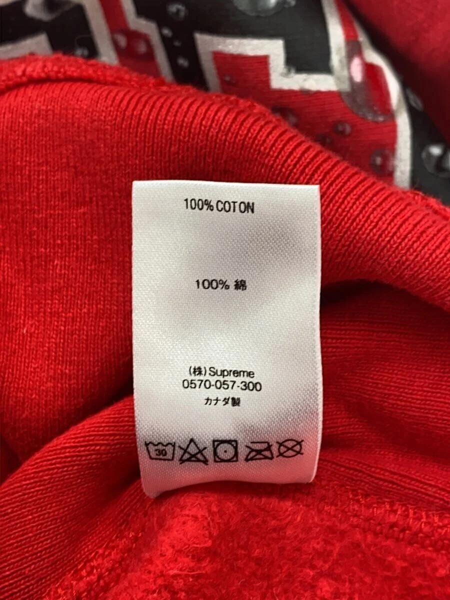 Supreme Felpa con Cappuccio 18AW WATER ARC FELPATA M COTONE ROSSO Usata
