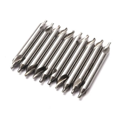 MARKENLOS 10stk 3mm HSS Zentrierbohrer Kombiniert Center Bohrer Senker Drill Bit Set