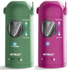 AFMAT Fully Automatic Pencil Sharpener, 2 Pack (Purple and Green)