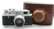 RARE USSR Zorki-4 Rangefinder 35mm Camera Jupiter-8 2/50 lens made on Leica base