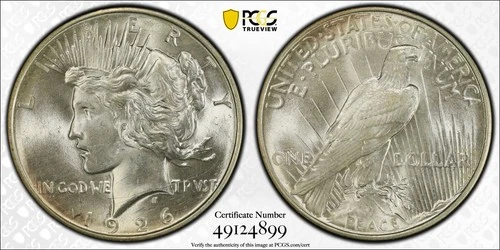 1926 D Peace Silver Dollar PCGS MS-64