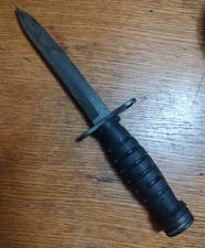 Vintage USM4 Bayonet Rubber Handle -Marked USM4 K.I.- Korean War Era No Scabbard