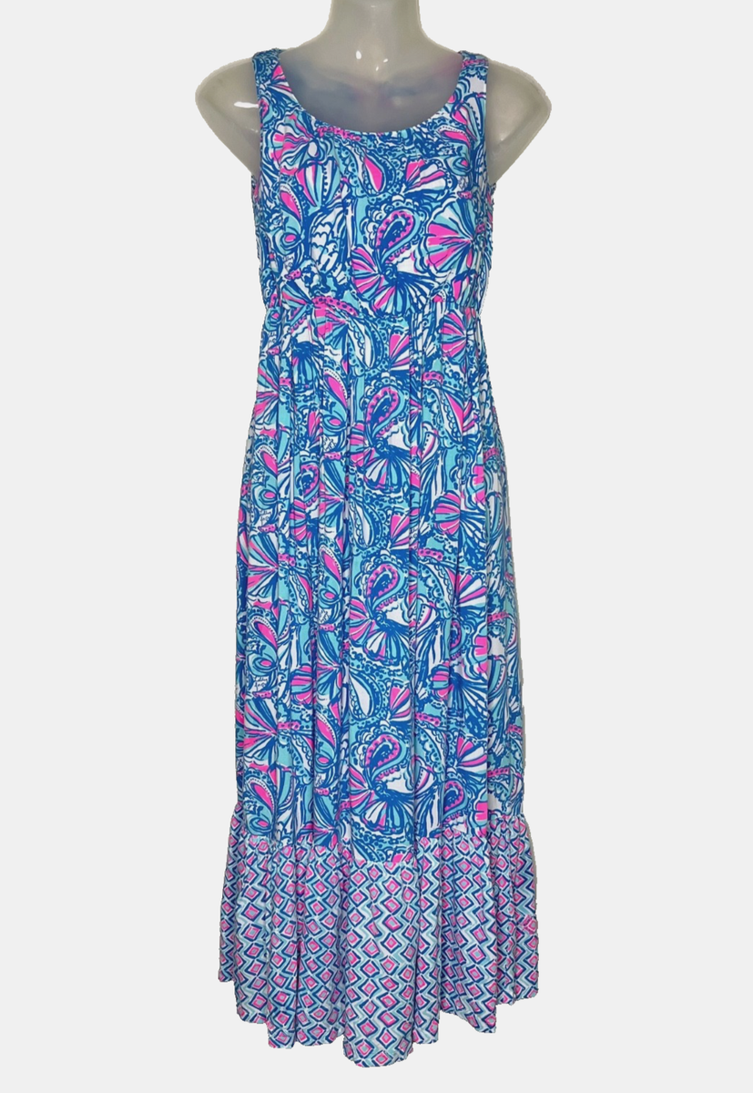 lilly pulitzer for target maxi dress Lilly Pulitzer for Target Maxi Dress Women 2x Halter Sea Urchin Resort Vacation