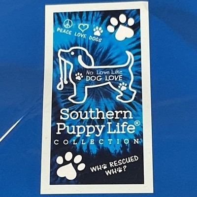Dog Beach Towel 30x60 Southern Puppy Life Blue Paw Print Pet Lover Gift New