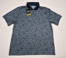 Under Armour Mens Match Play Printed Performance Loose SL Polo 1377377-422