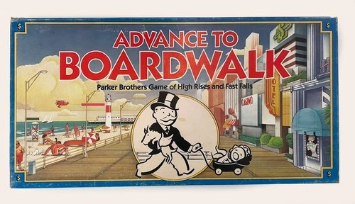 Vintage Advance to Boardwalk Board Game Parker Brothers 1985 complete