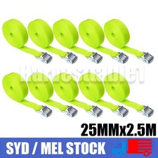 10x Heavy Duty Lashing Straps Cargo Luggage Tie Down Cam Buckle Roof Rack 2.5m H