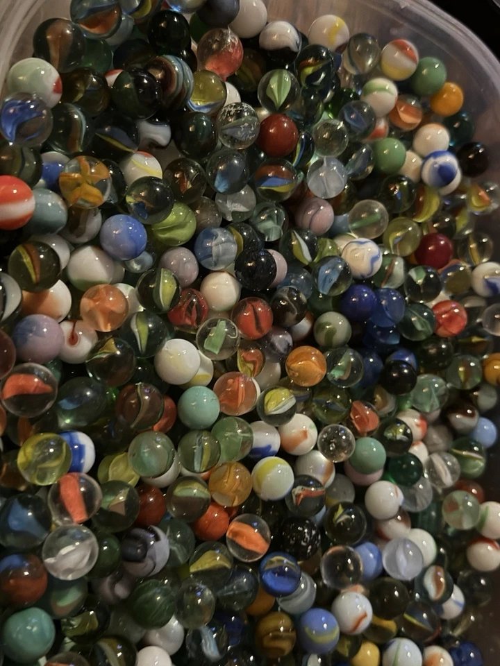 Lote de canicas antiguas vintage (1000) en total - canicas antiguas raras coleccionables - VER FOTOS Foto 3 de 4