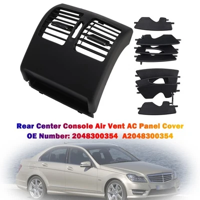 Rear Center Console Air Vent AC Panel Cover Black For Benz C-Class W204 07-14 AU - image 1 of 4