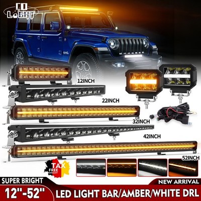 E-Prüfzeichen 12-52'' Arbeitsscheinwerfer Offroad LED Lichtbalken Auto LKW 12/24V