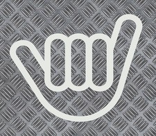 VW NO WORRY HAND 11cmx7,5cm DUB BOMB COMBI COX AUTOCOLLANT STICKER NA044B