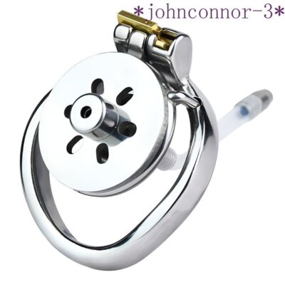 Inverted Men Chastity Cage Plug with 22mm Solid Metal Ball Sissy Chastity Device