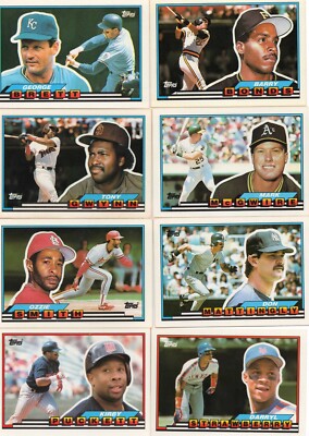 1989 Topps Big Baseball SET BREAK singles - stars, commons, HOFers, #166-330