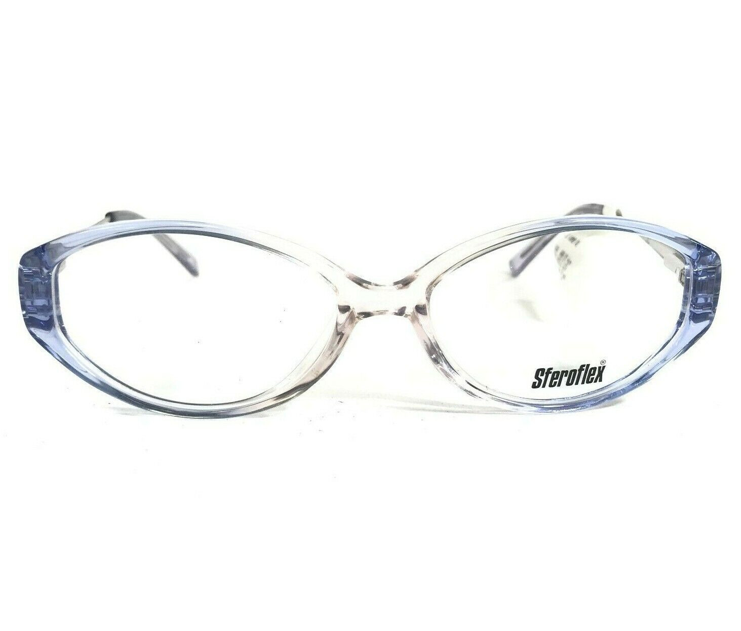 Оправа для очков Sferoflex 1523 C172 Голубая, прозрачная, серебристая, круглая, с полной оправой 51-15-130