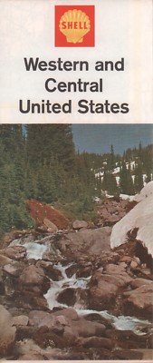 1965 Shell Road Map: Western and Central United States NOS