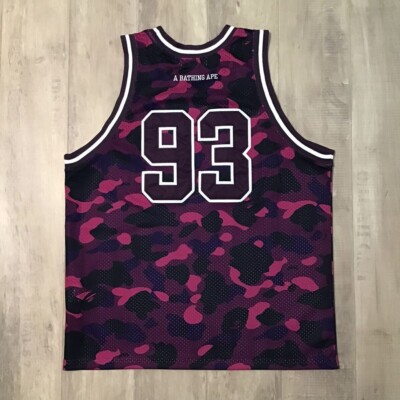 BAPE Purple camo basketball tank top A Bathing Ape Size M | eBay