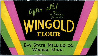 C1930s Art Deco Wingold Flour Bay State Milling Co Winona MN Advertising Blotter