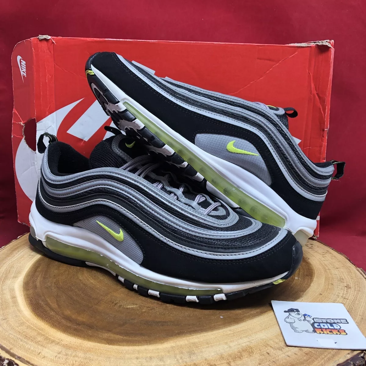 Nike Air Max 97 QS Japan Neon Black Volt Metallic Silver 921826 004 Size 11.5
