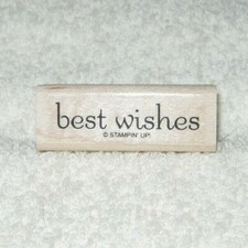 Stampin' Up - Rubber Stamp - "best wishes" - Small Size - EUC